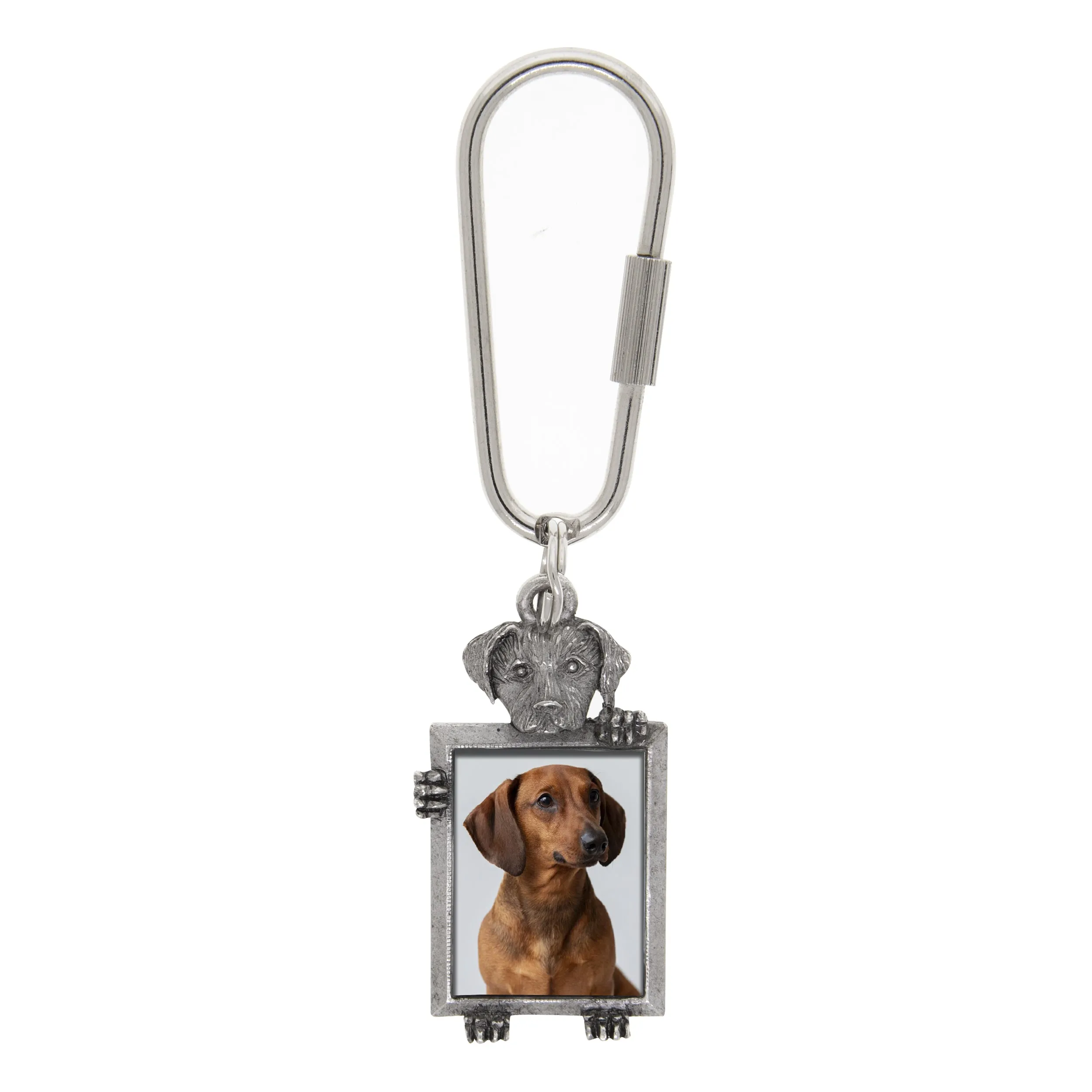 1928 Jewelry Dog Picture Carabiner Key Chain