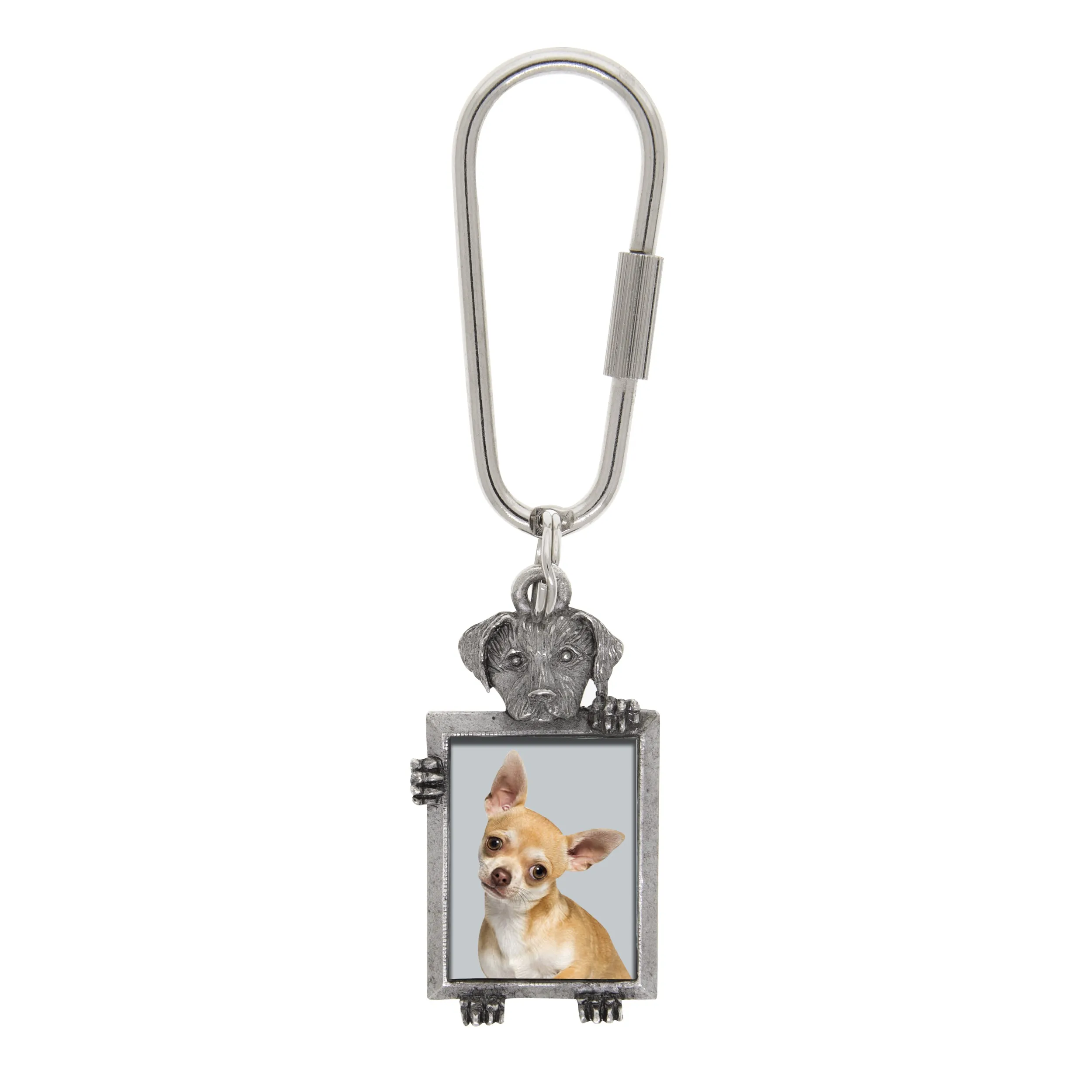 1928 Jewelry Dog Picture Carabiner Key Chain