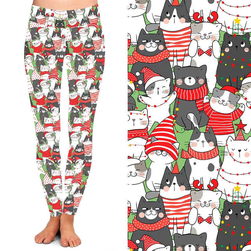 24/7 Leggings – Kitty Xmas