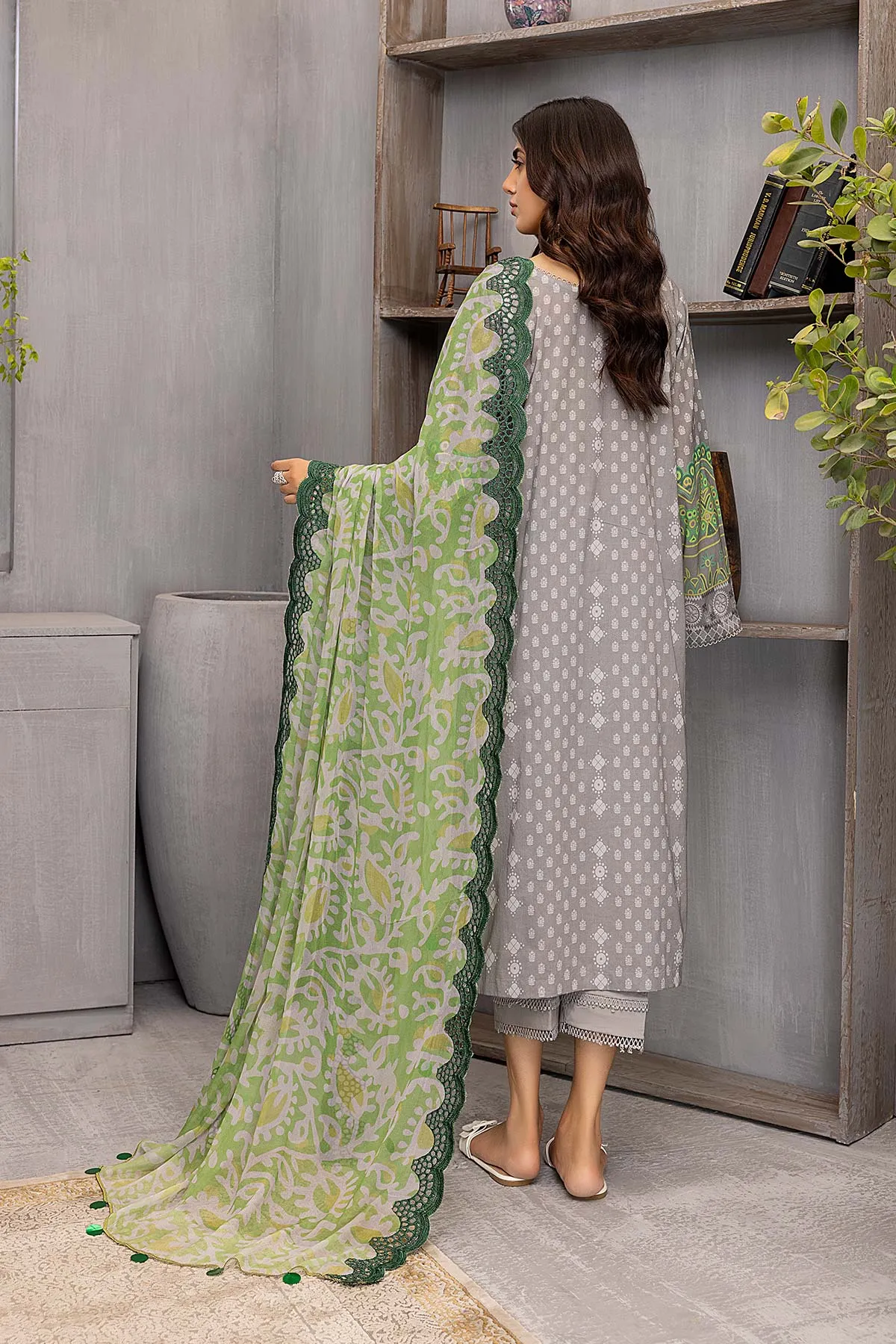 3 Pc Charizma Lawn Printed Suit with Embroidered Dupatta PEC22-70