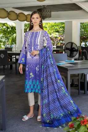 3-Pc Unstitched Embroidered Lawn Suit With Chiffon Dupatta CCS22-48