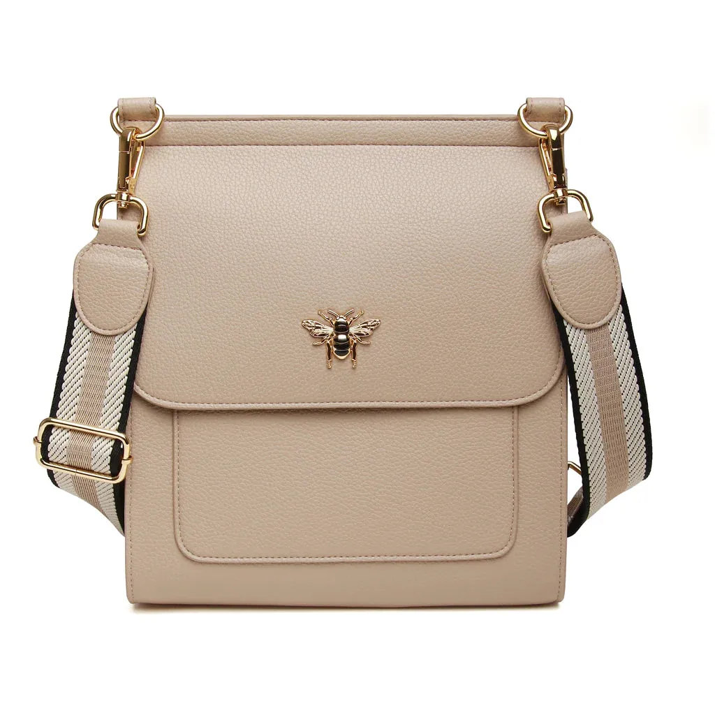 5804- Stone Bloomsbury Crossbody Bag - Alice Wheeler