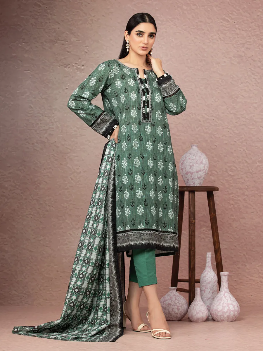 ACE Galleria Merak Khaddar Unstitched Printed 3Pc Suit A-WU3PWK22-413