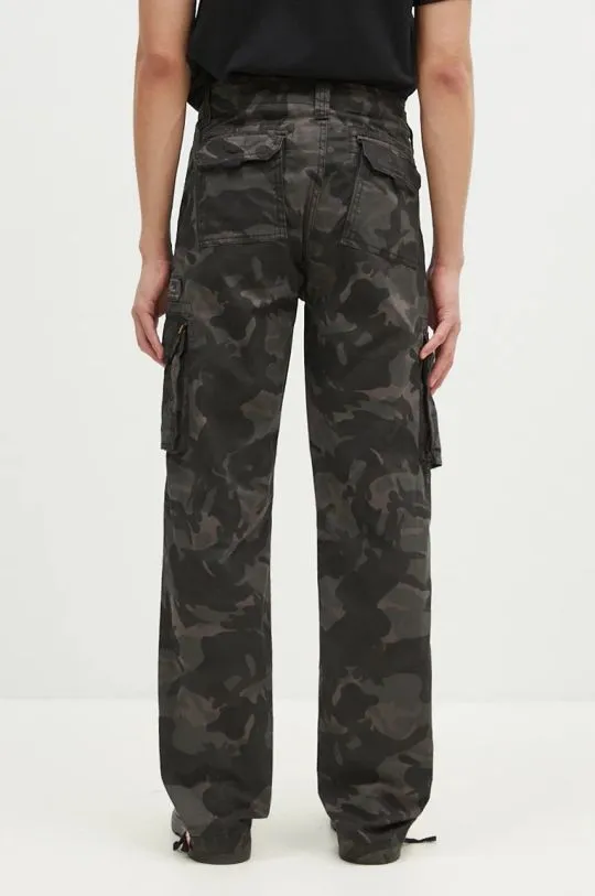 Alpha Industries cotton trousers Jet Pant Camo black color 101212C