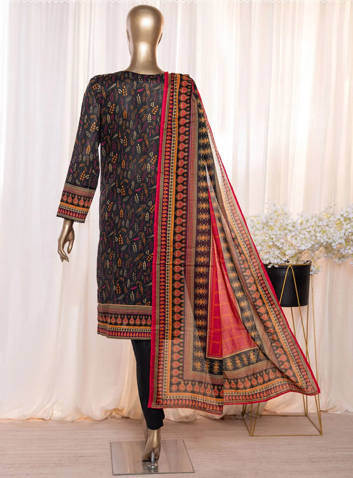 Asasa By HZ Textile Digital Embroidered Lawn 3 Piece Unstitched Suit HZ24AV4 AEL-92