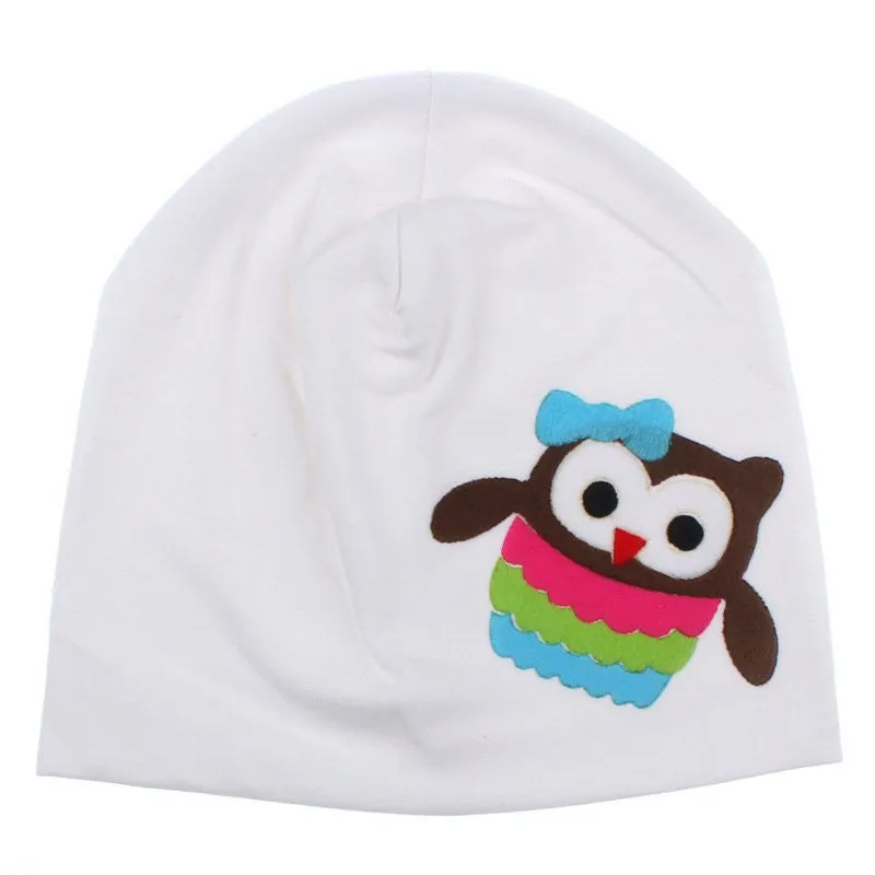 Baby Hats Infant Girls Boys Cotton Beanies Owl Stretch Kids Caps 12 Colors SM6