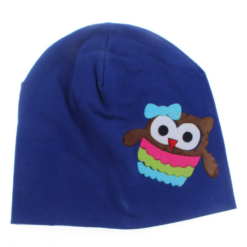 Baby Hats Infant Girls Boys Cotton Beanies Owl Stretch Kids Caps 12 Colors SM6