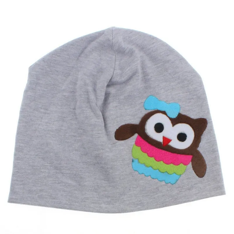 Baby Hats Infant Girls Boys Cotton Beanies Owl Stretch Kids Caps 12 Colors SM6