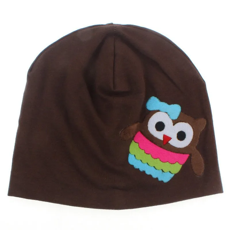 Baby Hats Infant Girls Boys Cotton Beanies Owl Stretch Kids Caps 12 Colors SM6