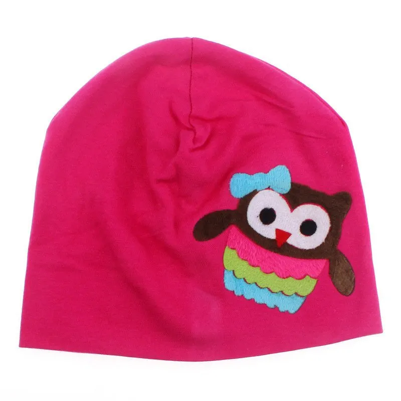 Baby Hats Infant Girls Boys Cotton Beanies Owl Stretch Kids Caps 12 Colors SM6