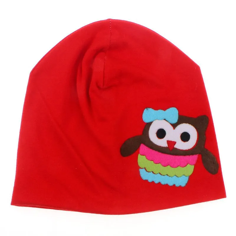 Baby Hats Infant Girls Boys Cotton Beanies Owl Stretch Kids Caps 12 Colors SM6