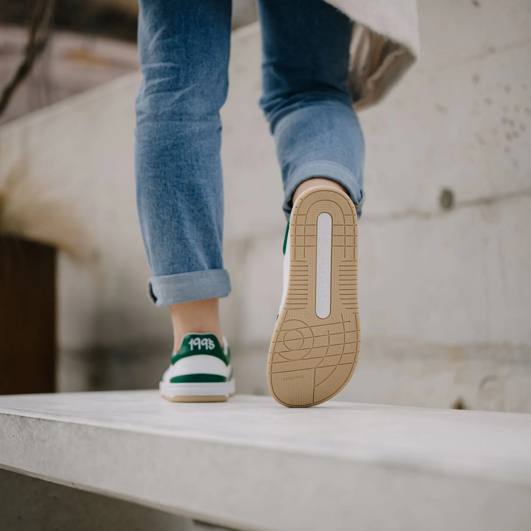 Barefoot Sneakers Barebarics Wave - White & Dark Green