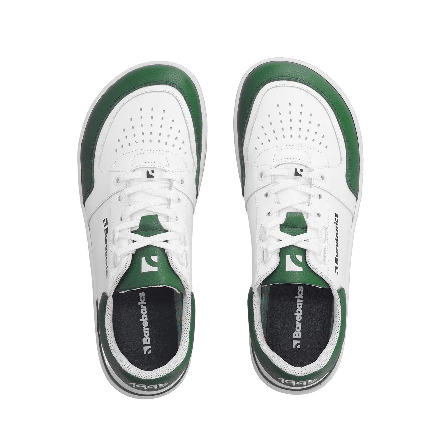 Barefoot Sneakers Barebarics Wave - White & Dark Green