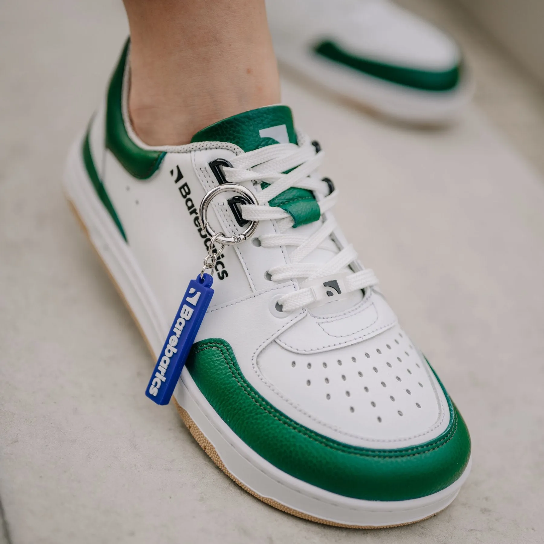 Barefoot Sneakers Barebarics Wave - White & Dark Green