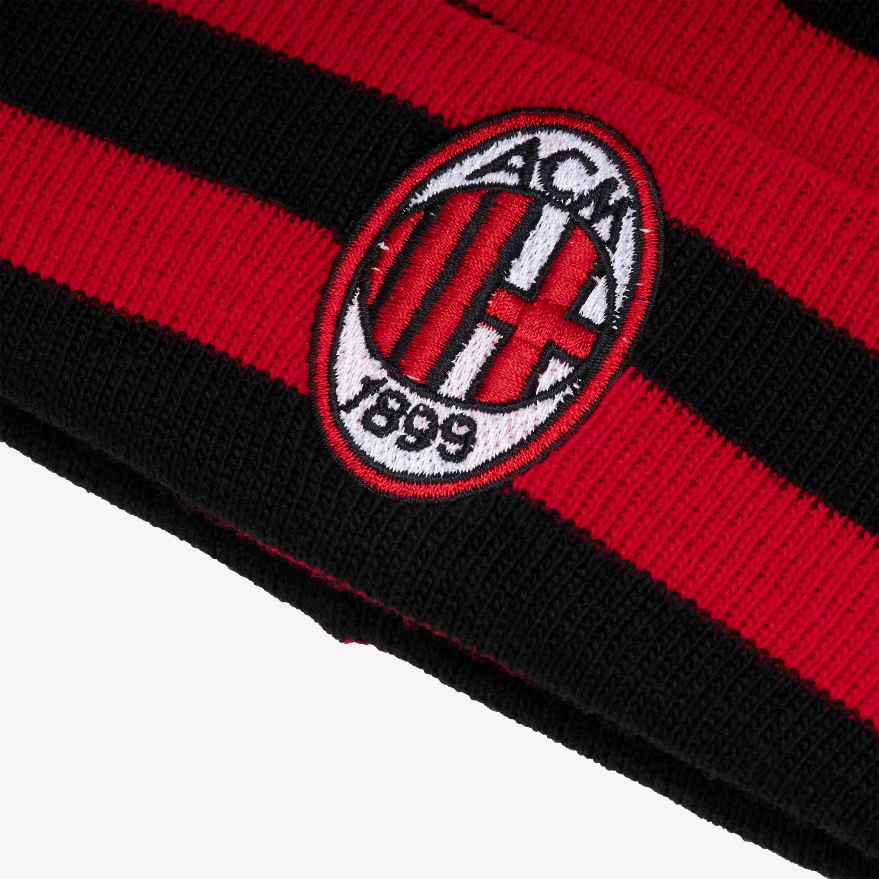 BERRETTO MILAN A RIGHE ROSSONERE CON LOGO