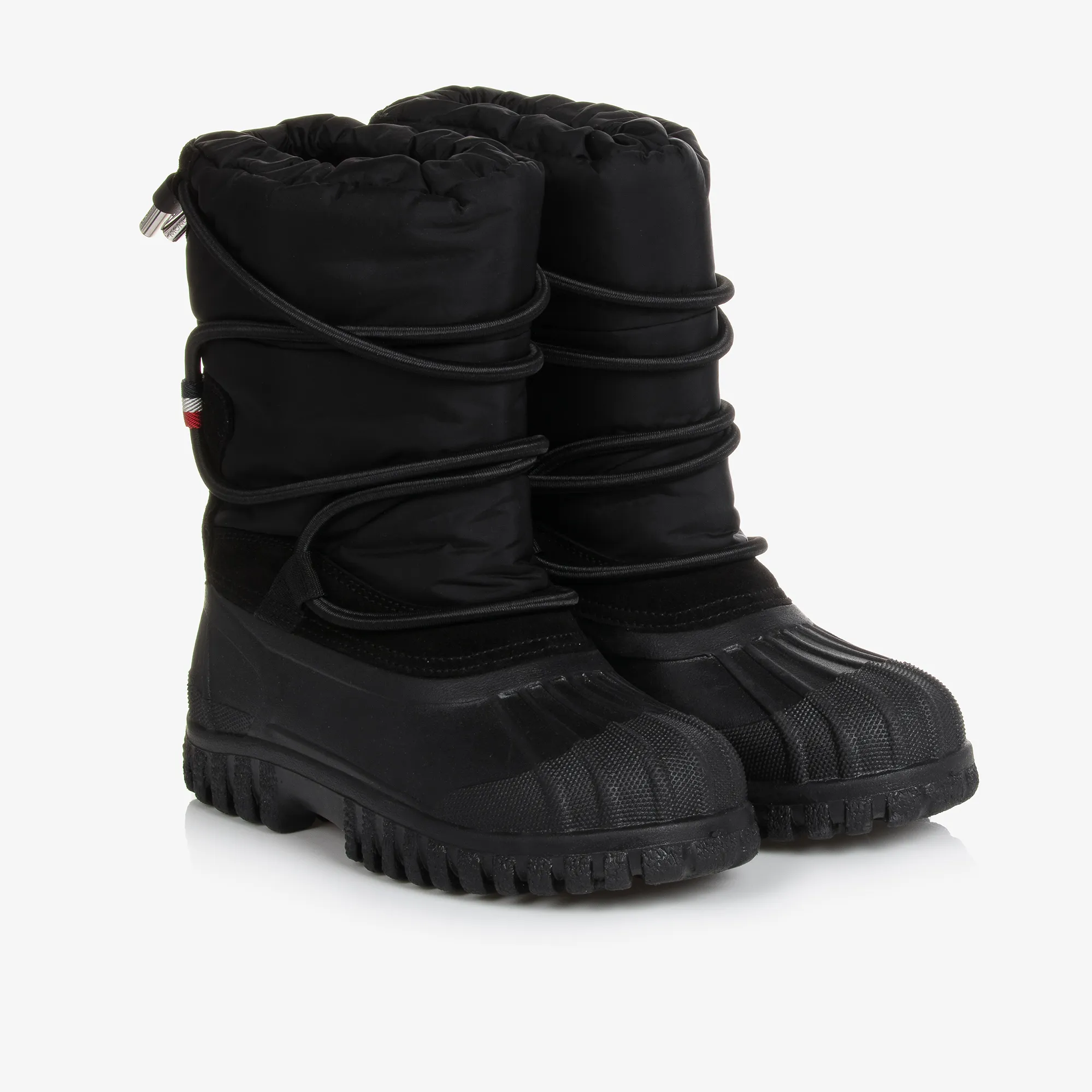 Black Fleece-Lined Snow Boots