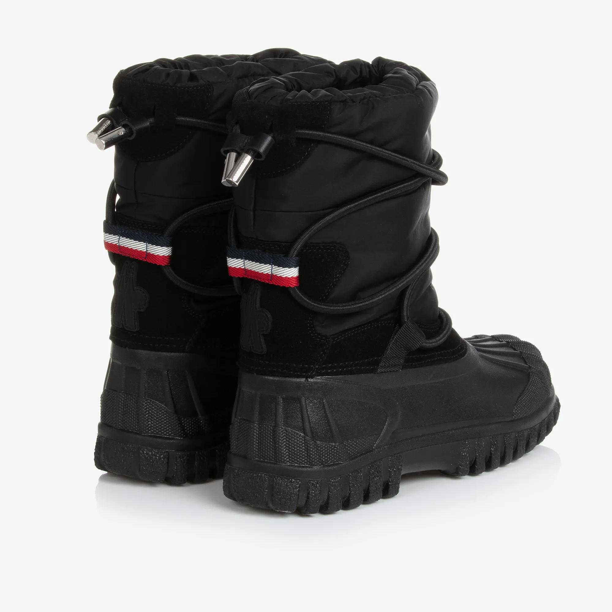 Black Fleece-Lined Snow Boots