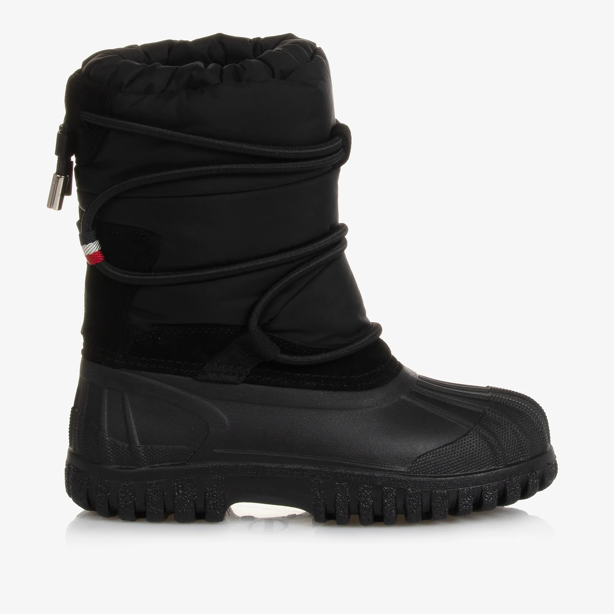 Black Fleece-Lined Snow Boots