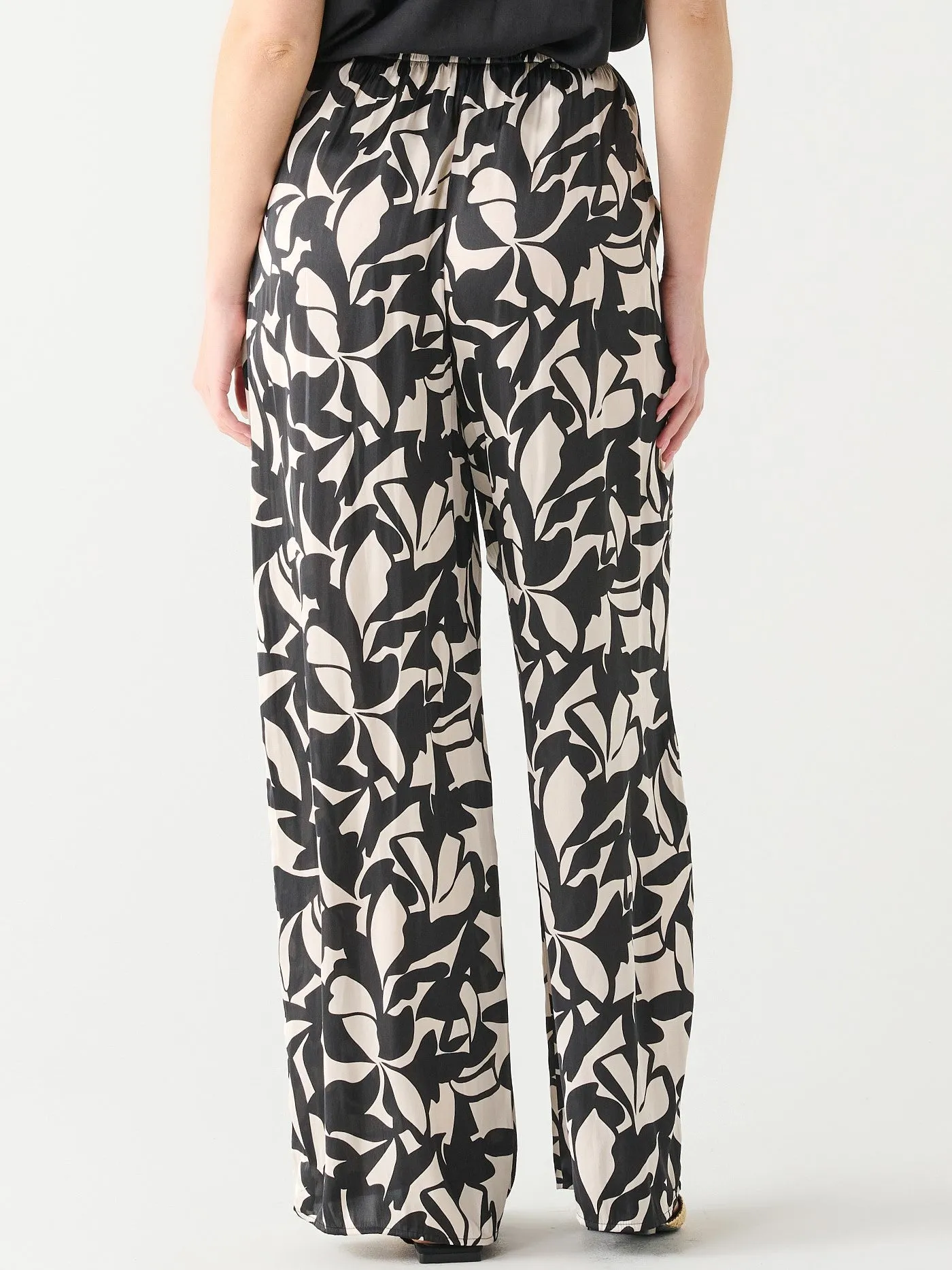 BLACK TAPE Printed Satin Wide Leg Pant