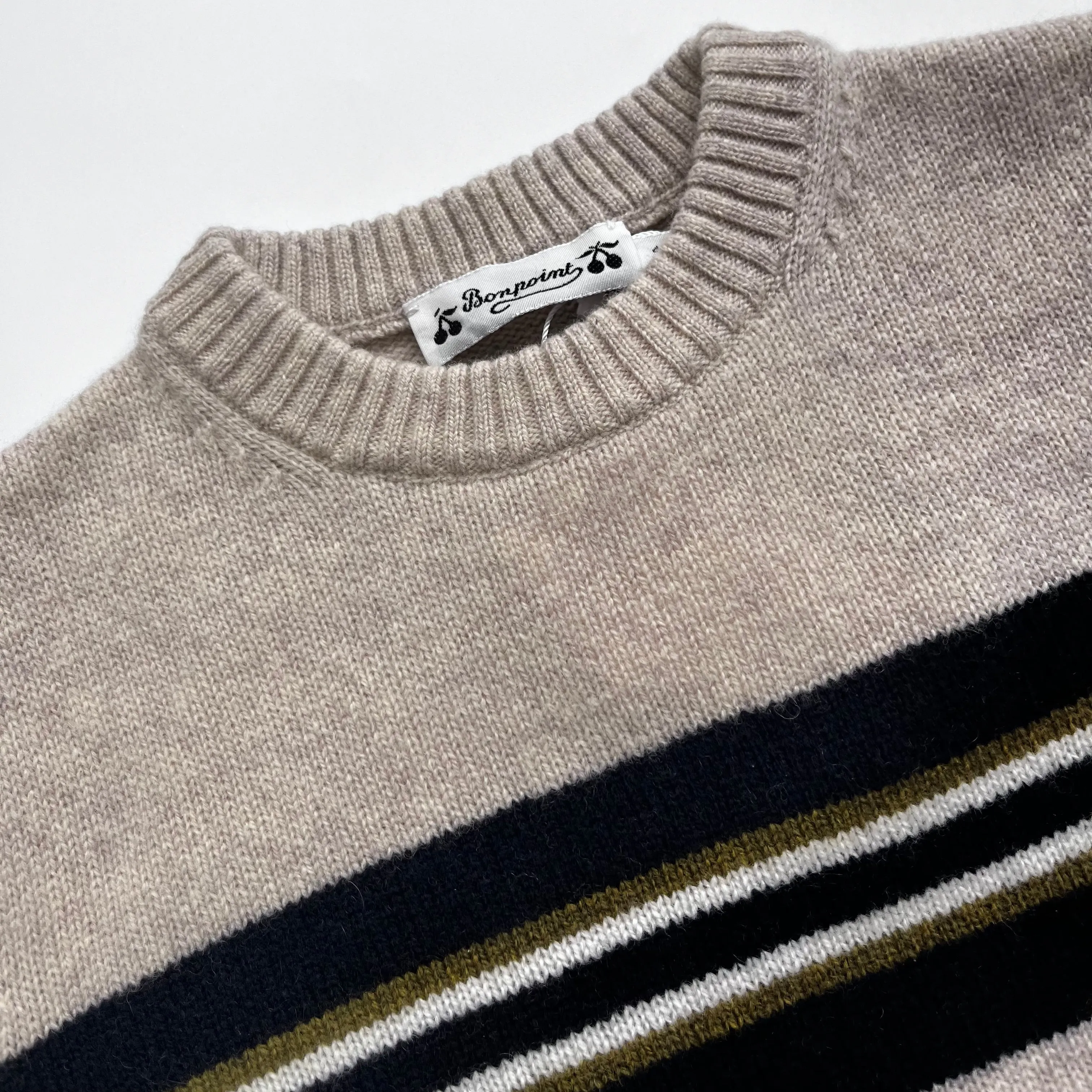 Bonpoint Oatmeal Stripe Wool Jumper: 4 Years (Brand New)