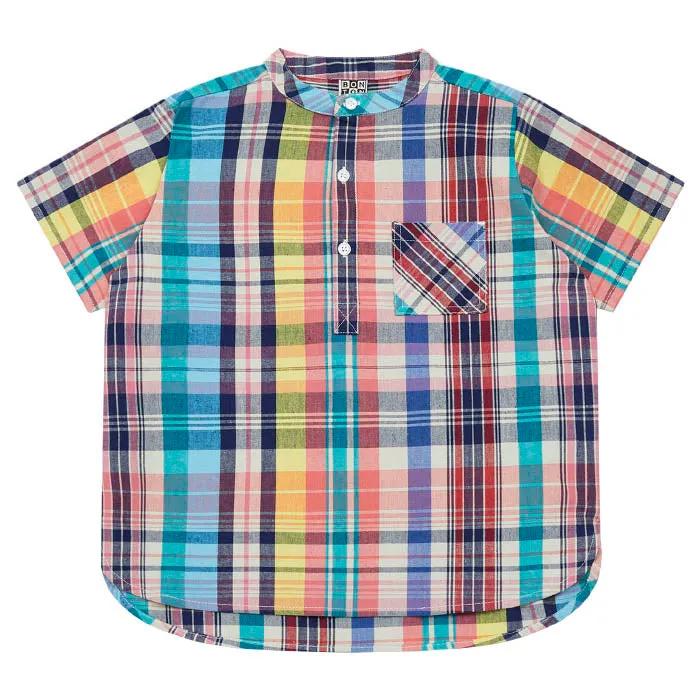 Bonton Child Garou Shirt Madras Check