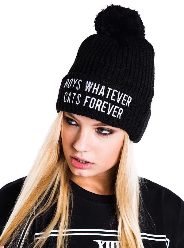 Boys/Cats Pom Pom Beanie