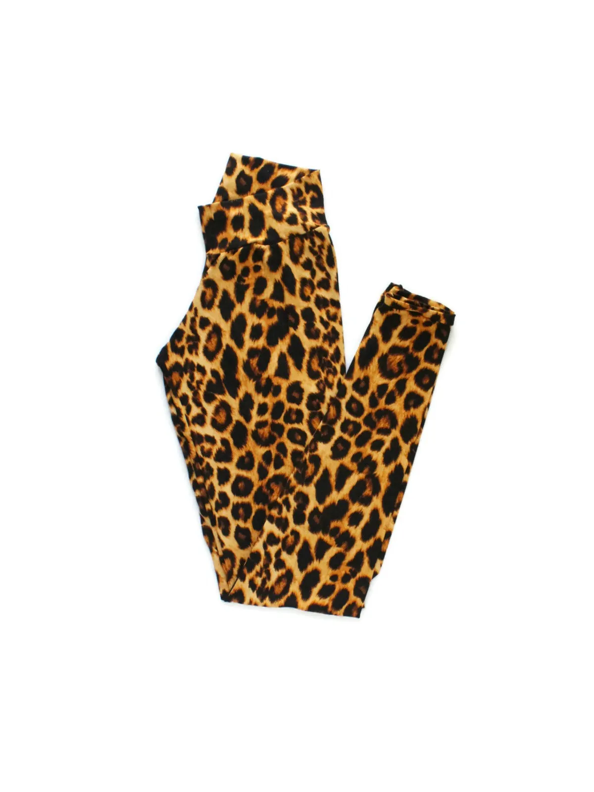 Brown Leopard Print Leggings