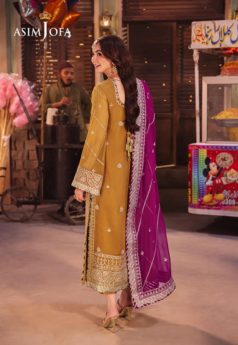 Chamkeeli by Asim Jofa Embroidered Chiffon Unstitched 3Pc Suit AJKK-12