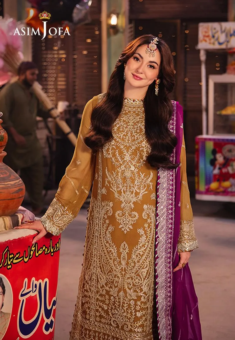 Chamkeeli by Asim Jofa Embroidered Chiffon Unstitched 3Pc Suit AJKK-12