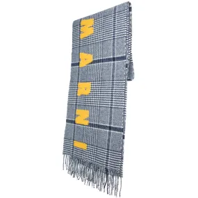 Checked wool scarf - Gray