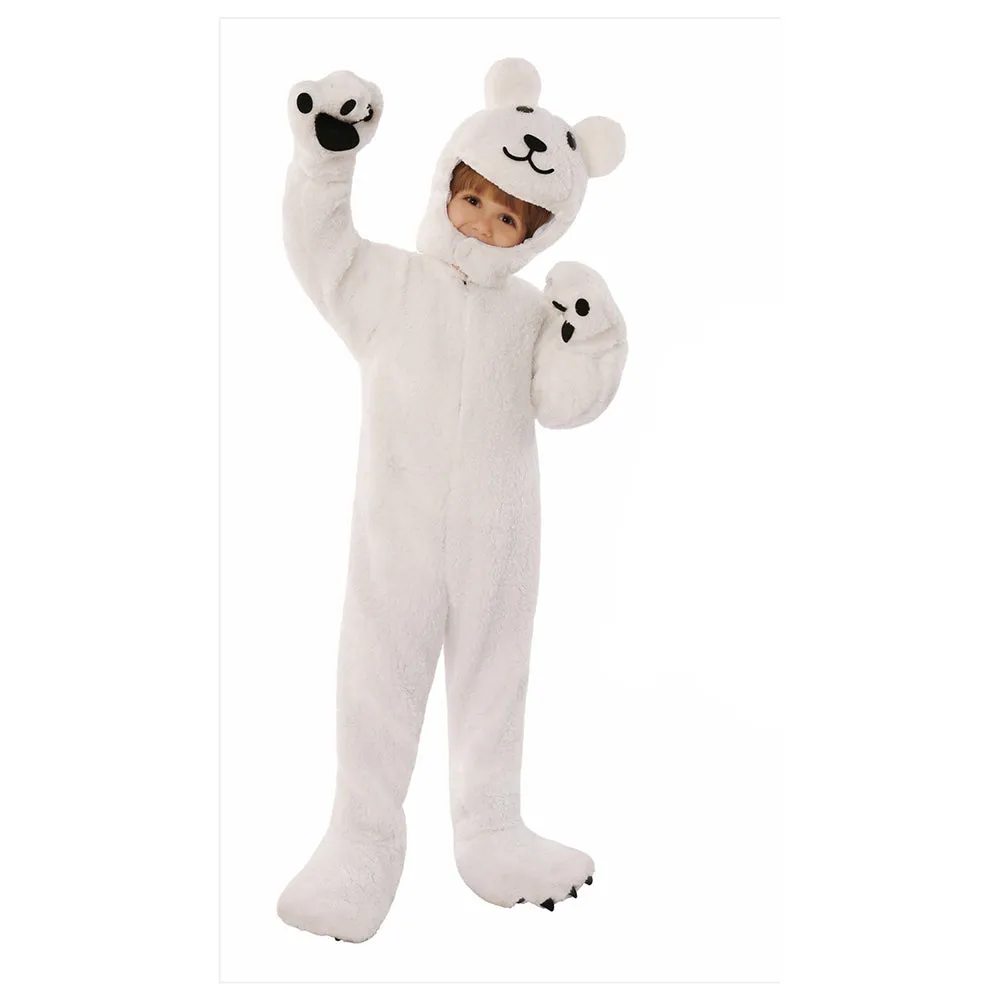 Children‘s White Bear Cosplay Costume Outfits Halloween Carnival Party Suit