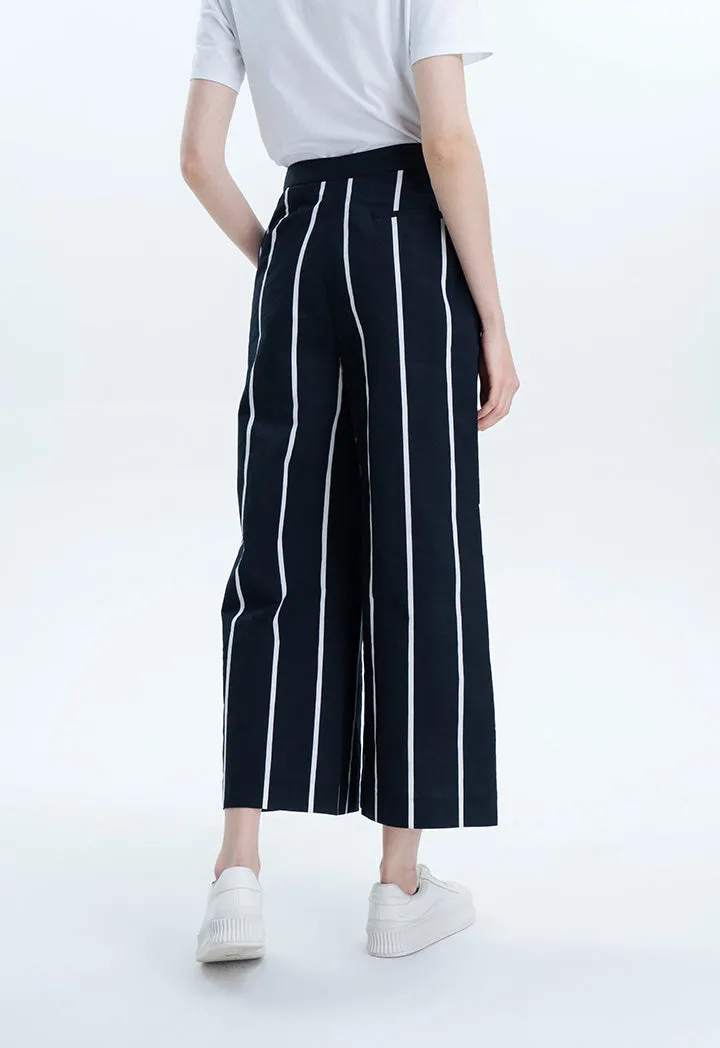 Contrast Vertical Striped Wide Trouser