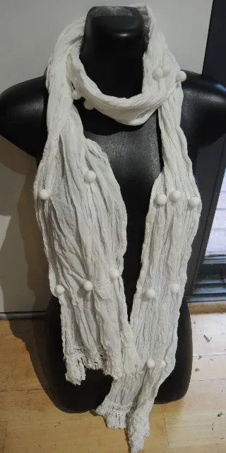 Crushed cotton-poly scarf