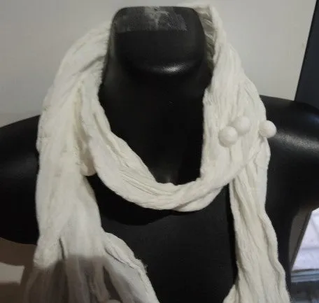 Crushed cotton-poly scarf