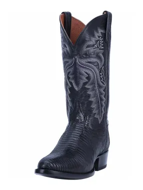 Dan Post DP3050R Mens Winston Lizard R-Toe Western Boots Black