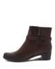 Dansko Womens Cagney Zip Up Boots- Brown Burnished Suede