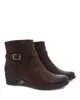 Dansko Womens Cagney Zip Up Boots- Brown Burnished Suede