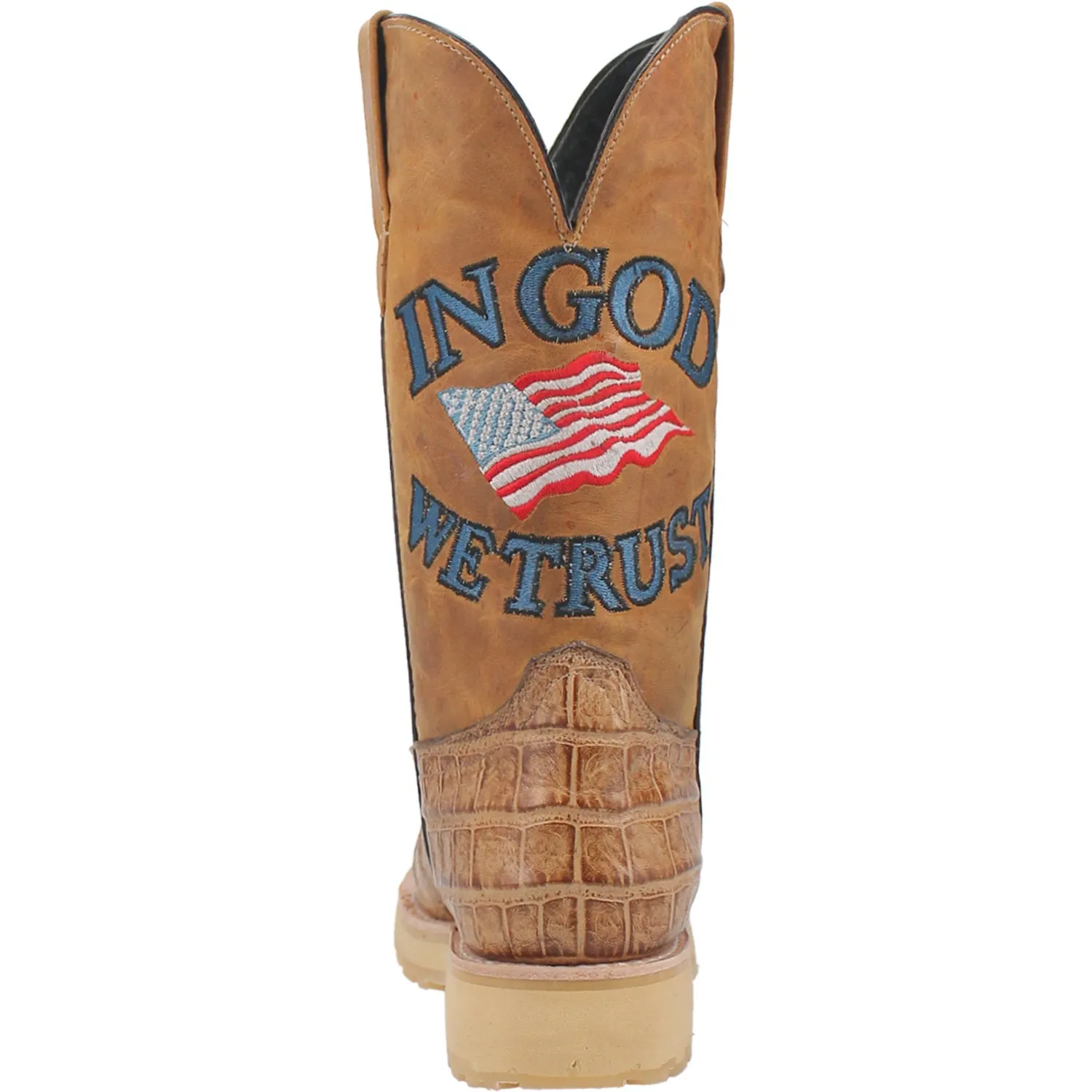 Dingo Mens Patriot Tan Leather Cowboy Boots