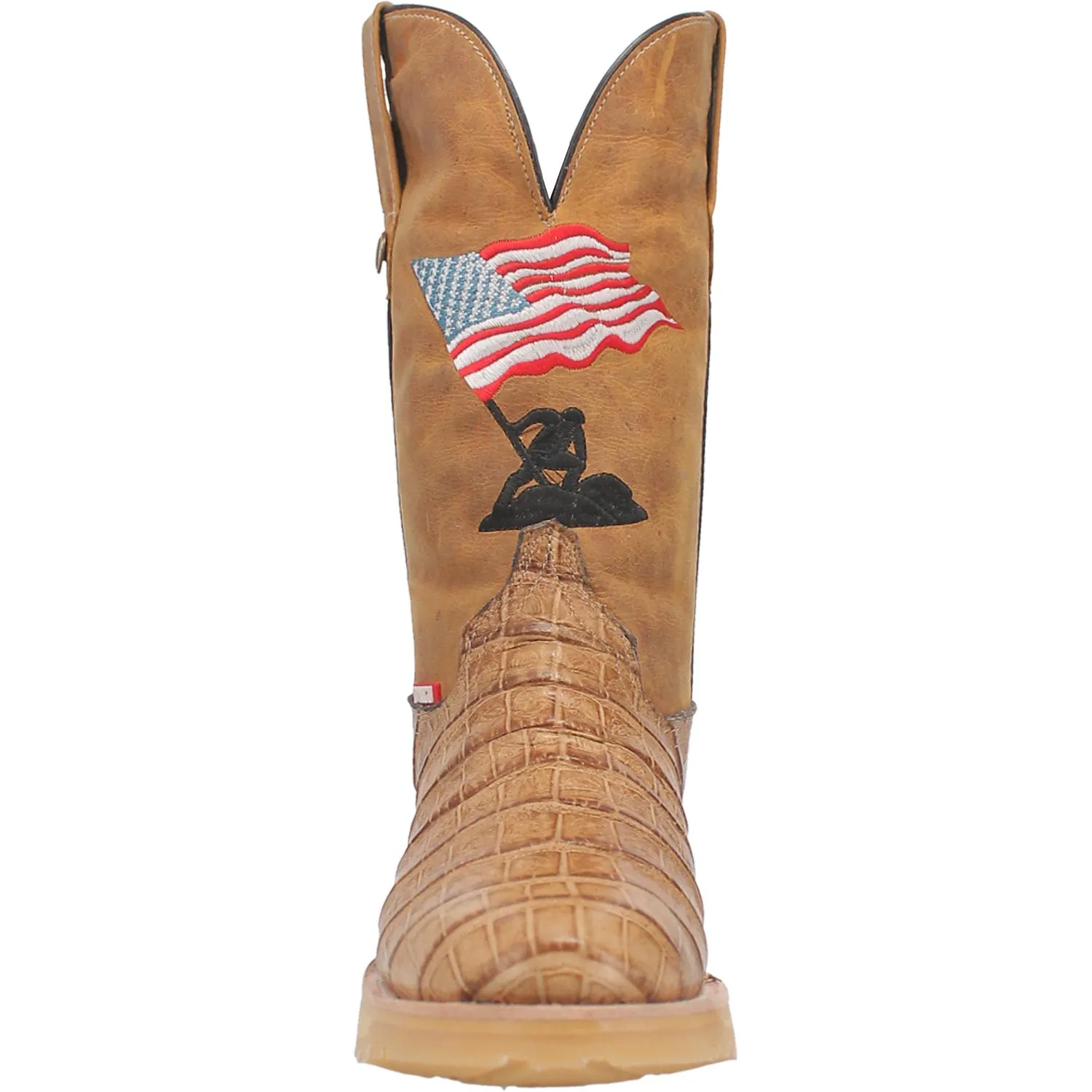 Dingo Mens Patriot Tan Leather Cowboy Boots