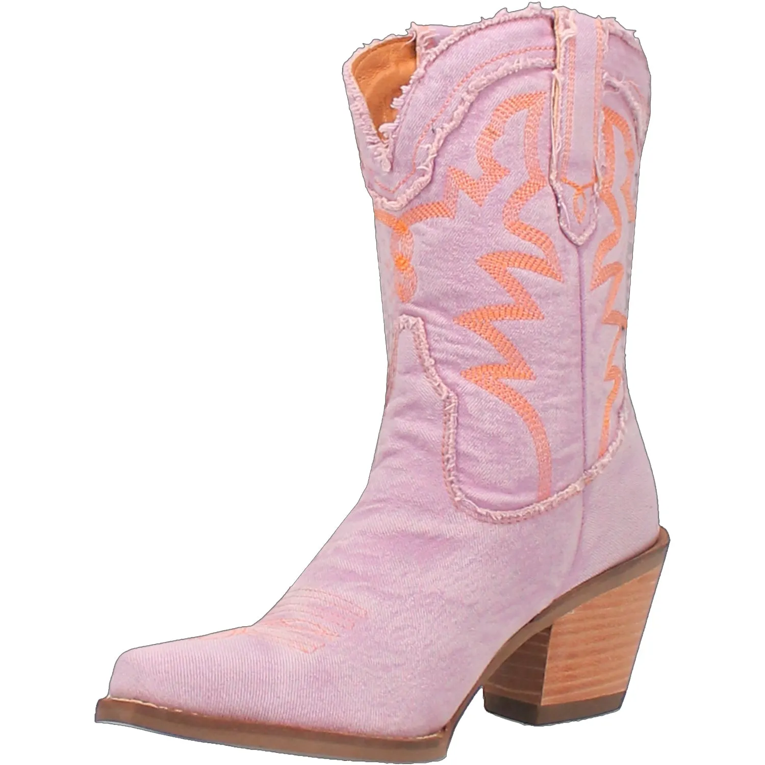 Dingo Womens Yall Need Dolly Purple Denim Cowboy Boots