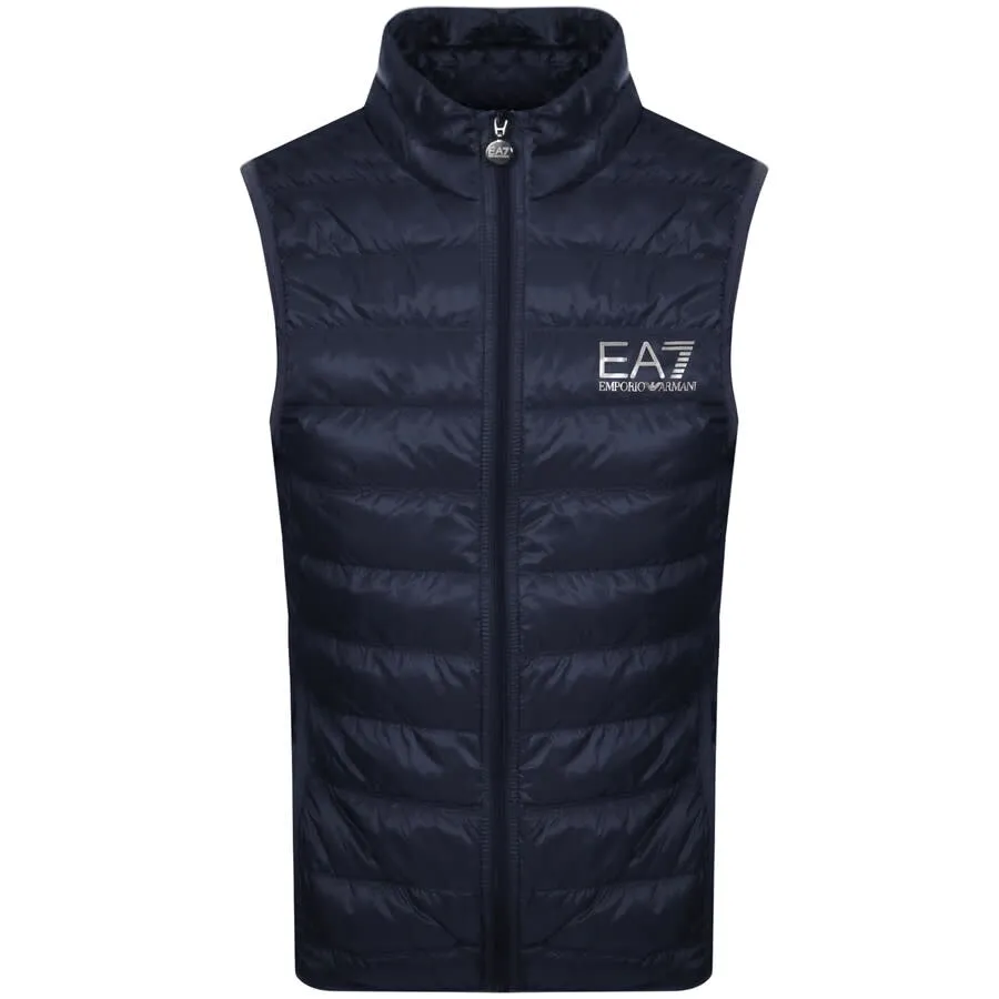 EA7 Emporio Armani Quilted Gilet Blue