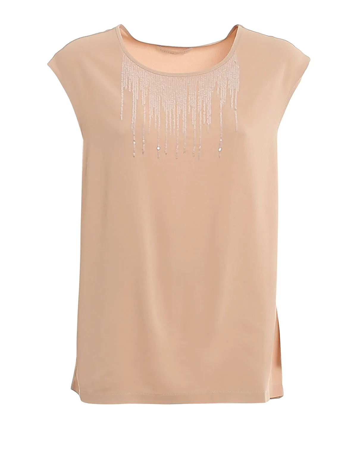 Fabiana Filippi Maglia T-shirt Beige Donna