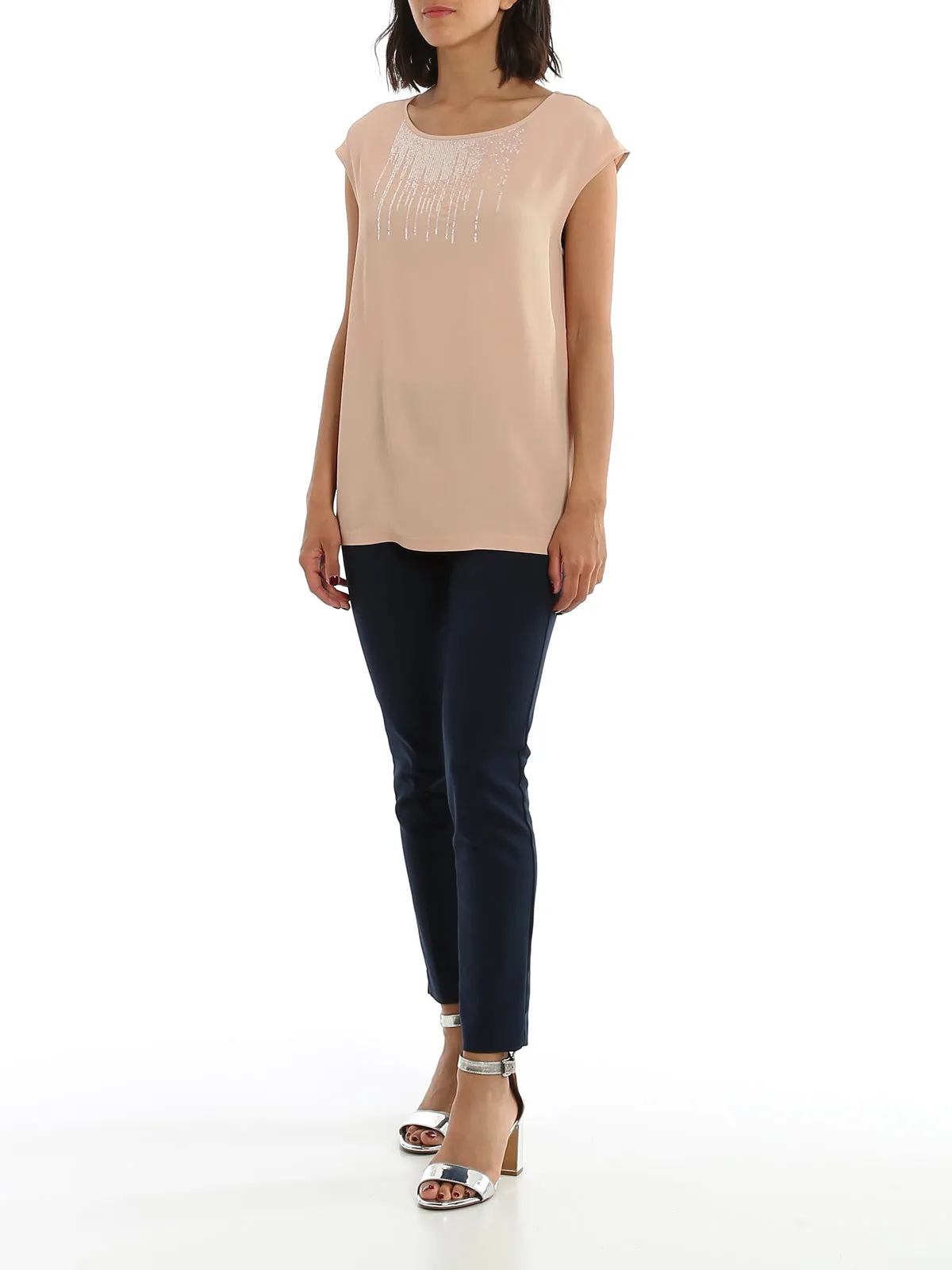 Fabiana Filippi Maglia T-shirt Beige Donna