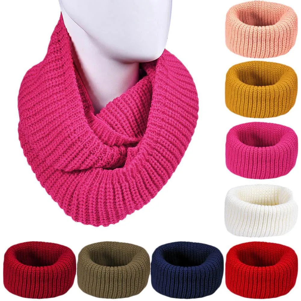 Feida Women's Warm Infinity 2 Circle Cable Knit Long Scarf Cowl Neck Shawl Freeship ping&