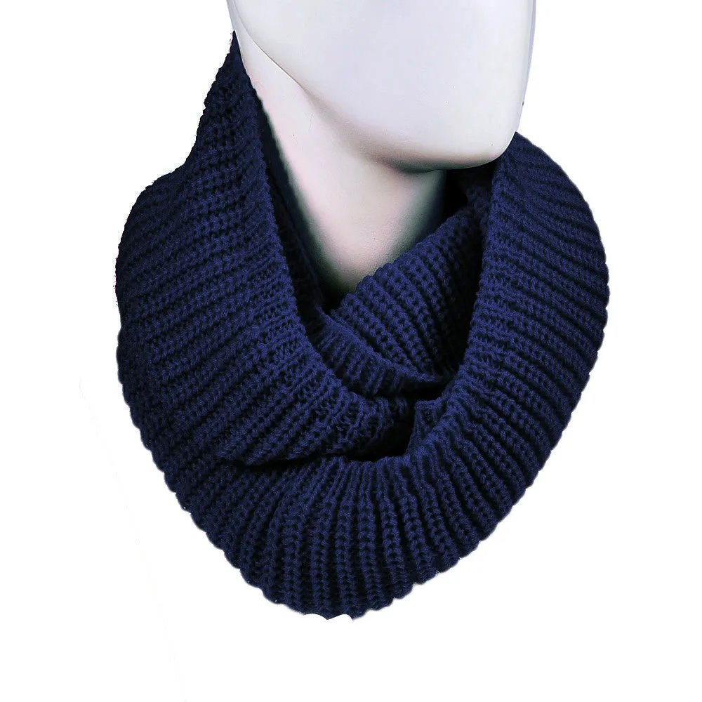 Feida Women's Warm Infinity 2 Circle Cable Knit Long Scarf Cowl Neck Shawl Freeship ping&