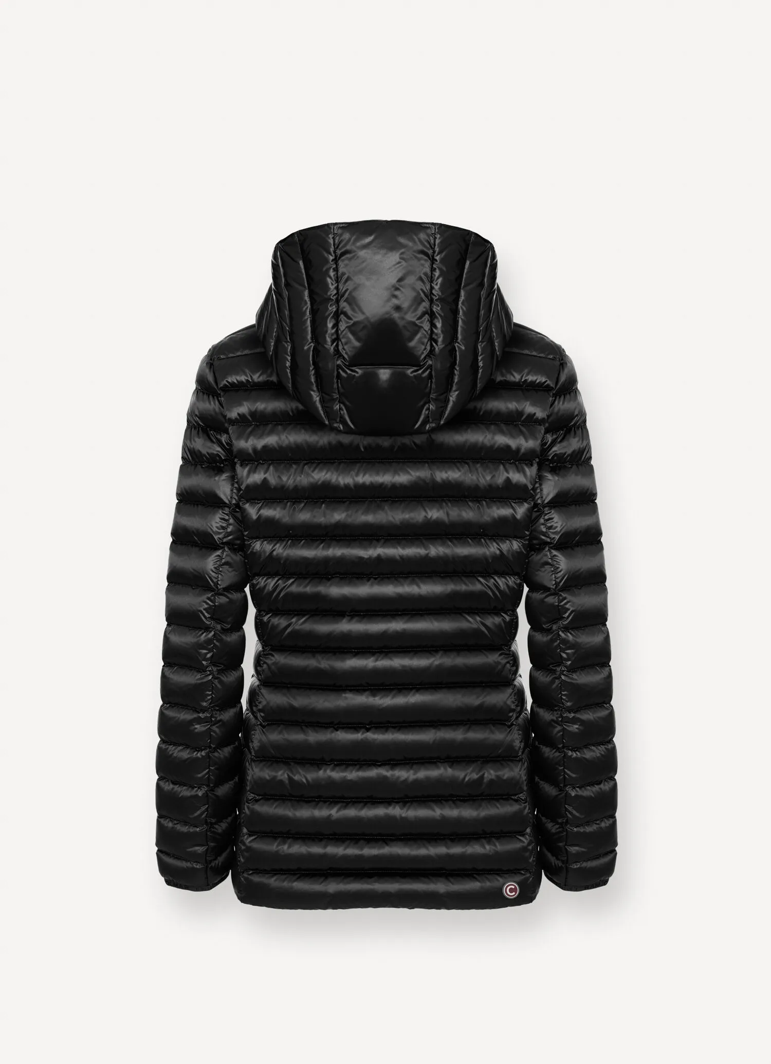 Fitted down jacket with hood-