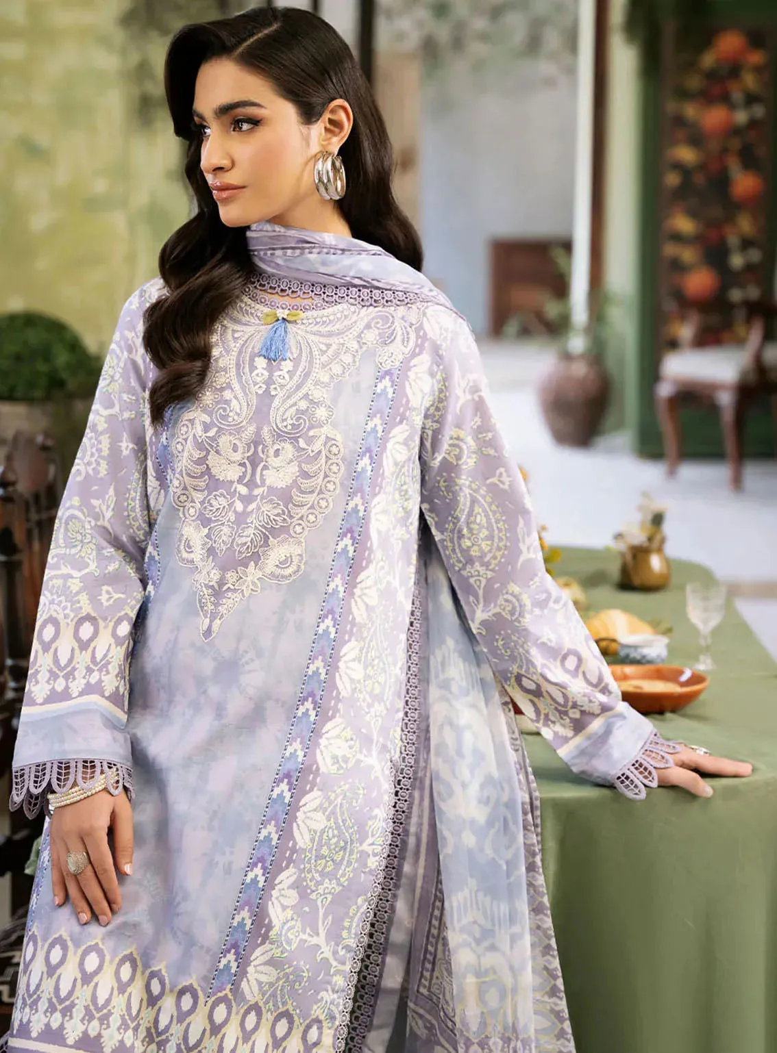 Flora By Roheenaz Embroidered Lawn 3 Piece Unstitched Suit RNZ24F RNP-02B LUMINA