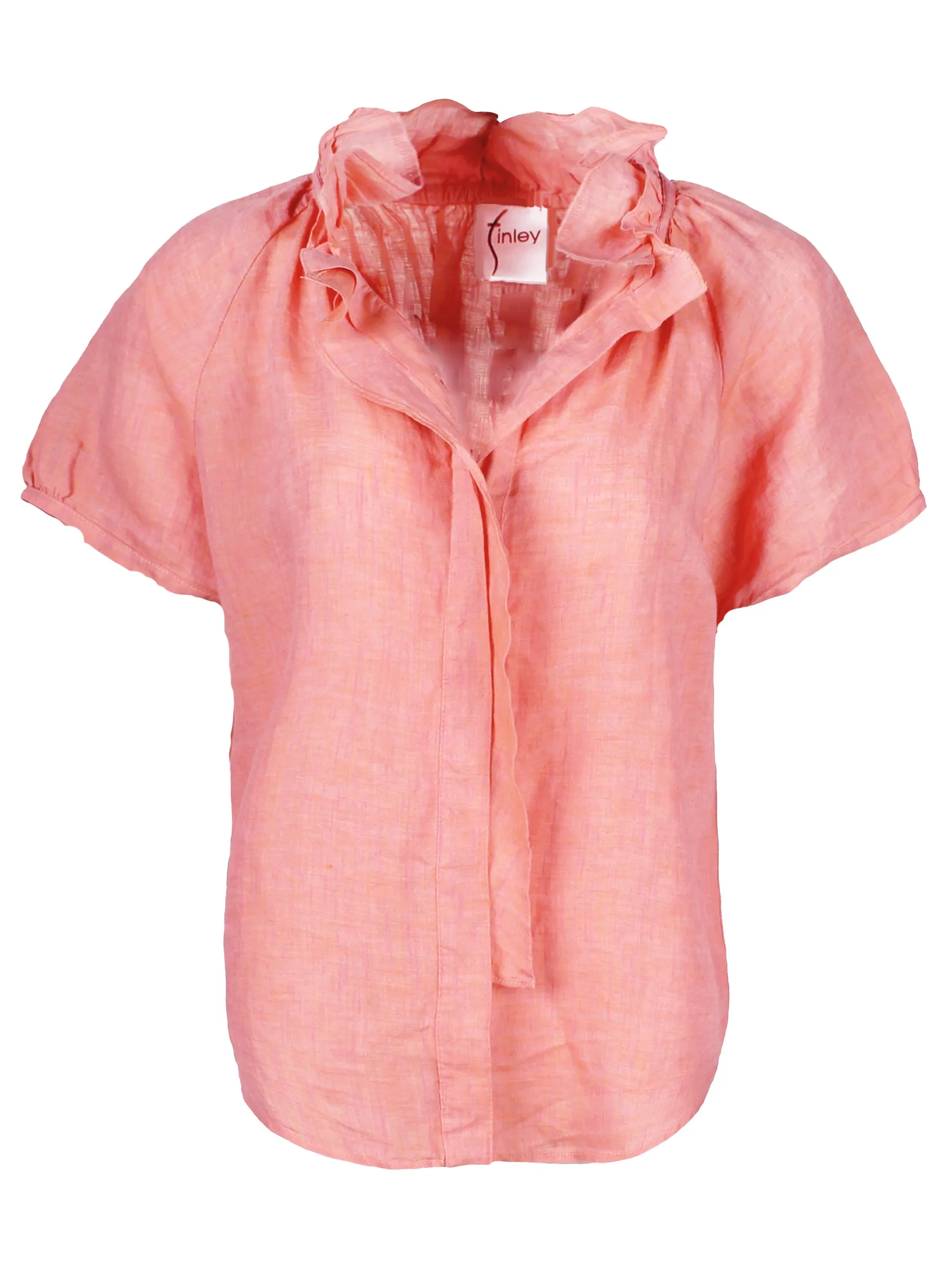 Frankie Shirt Peachy Rose Pink Washed Linen