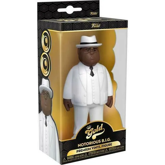 Funko!: Gold Premium Vinyl Figure: ROCKS -Notorious B.I.G. (White Suit) 5”