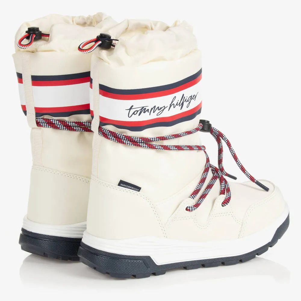 Girls Ivory Logo Snow Boots